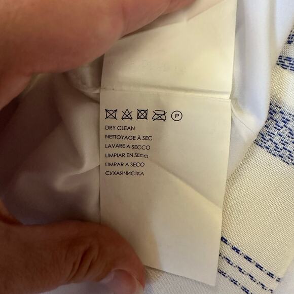 Club Monaco Striped Twist‎ Front Maxi Dress Womens Size 10 Blue White - Picture 9 of 10